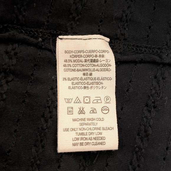 Free People Textured Long-Sleeve Top in Black - Picture 4 of 5